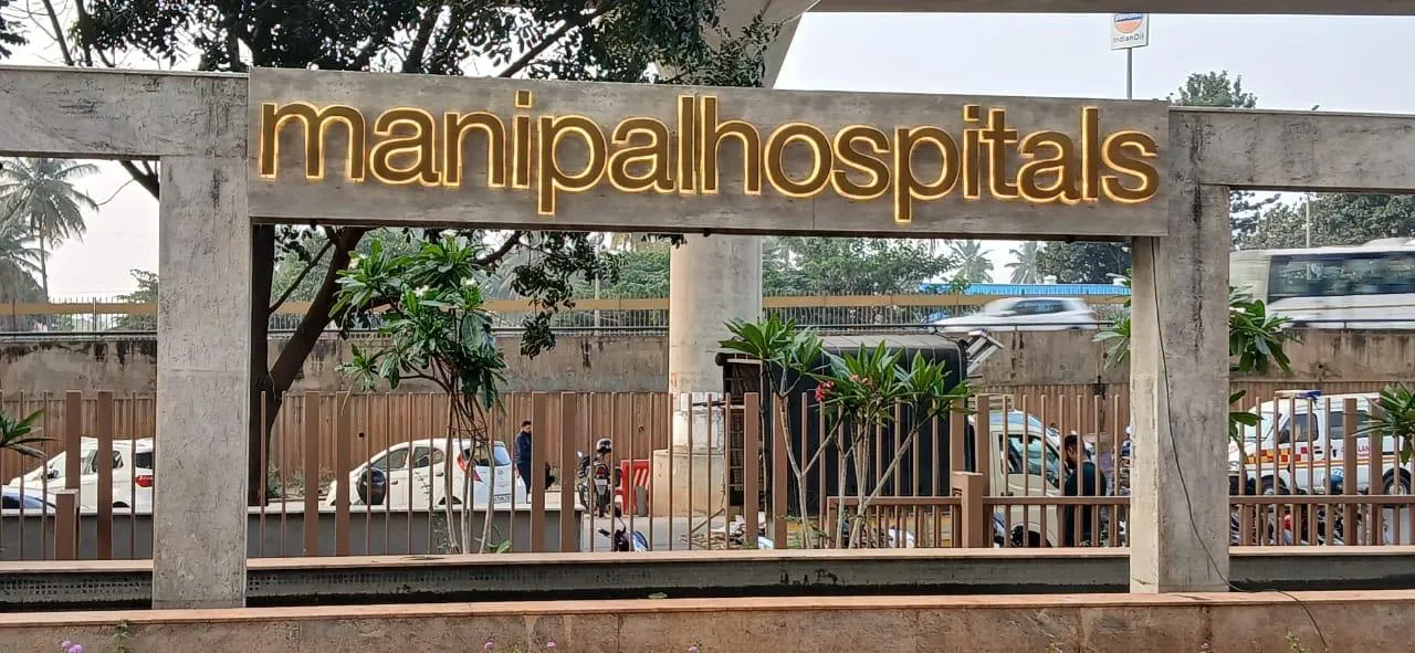 Manipal Hospital glow sign bangalore
